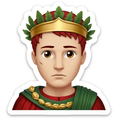 julius caesar young evil wreath sticker