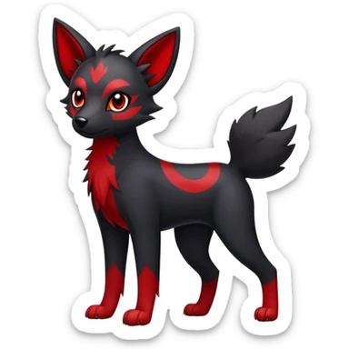 Houndour-Zorua-hybrid full body sticker