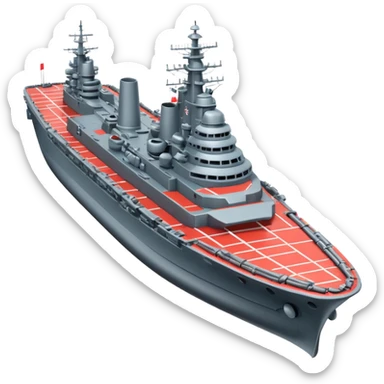 battleship arial view sticker