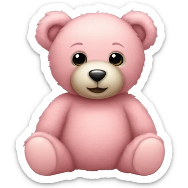 Teddy bear pastel pink t-shirt sticker