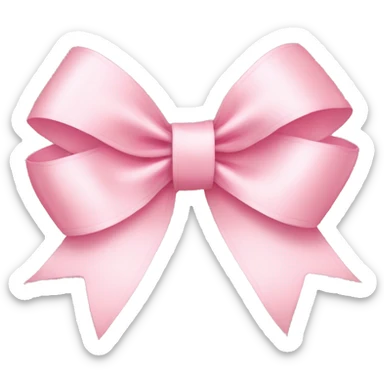 light pink ribbon bow sticker