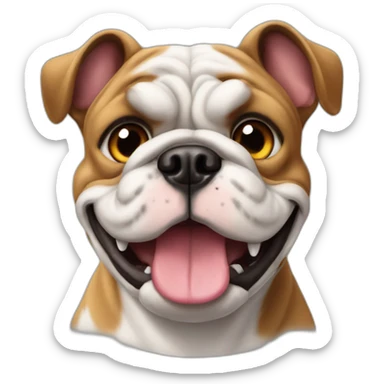 Bulldog frances cafe sticker