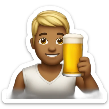 Bebe toda qui bois une bière sticker