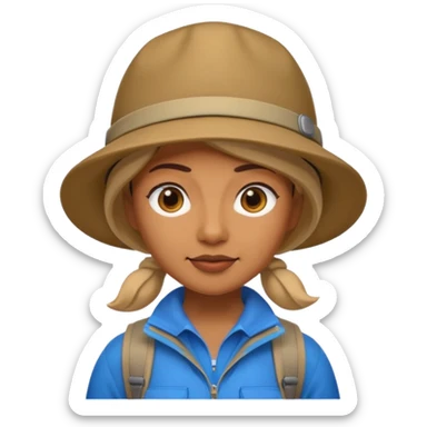 memoji face iphone: celebrity women hiking sticker