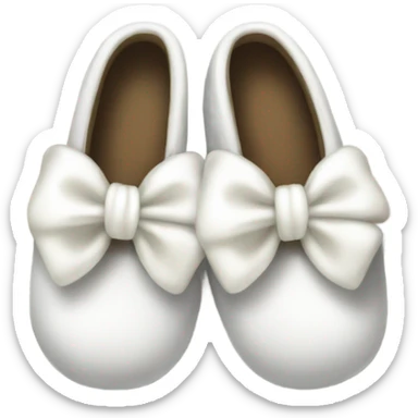 slippers with white bows sticker