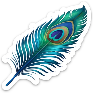 Krishna's pankh sticker