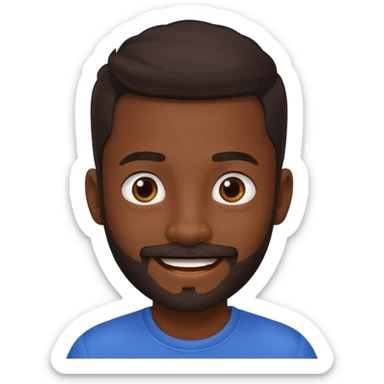 dark skinned boy with facial hairemoji sticker