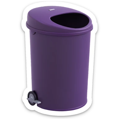 Draw a Pixar-style trash can. The view angle should be 70 degrees. Do not use the face, eye, and mouth. sticker
