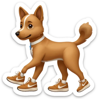 Q se vea más animado y q sus tres patas tengan zapatillas nike sticker