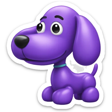 Purple balloon dog sticker
