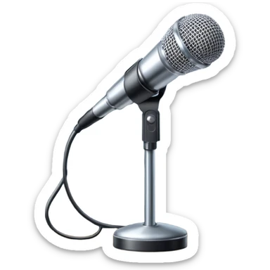 stage spotlight shining on a microphone sticker