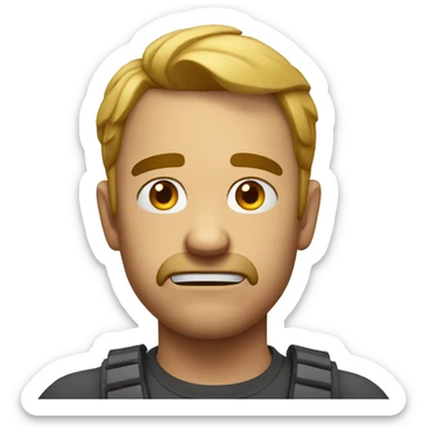 Displeasure expression sticker