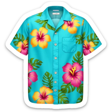 hawaiian shirt sticker