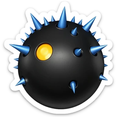ball with spikes on it sticker