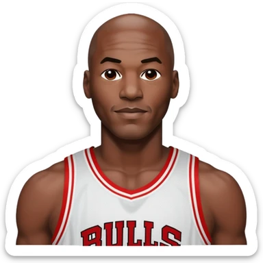 Michael Jordan wearing his Chicago bulls jersey number 23 sticker