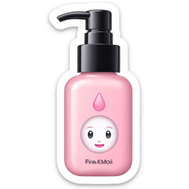 Skin care with pink pastel colors sticker