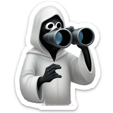 The Grim reaper looking through binoculars  sticker