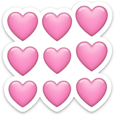 Pink hearts  sticker