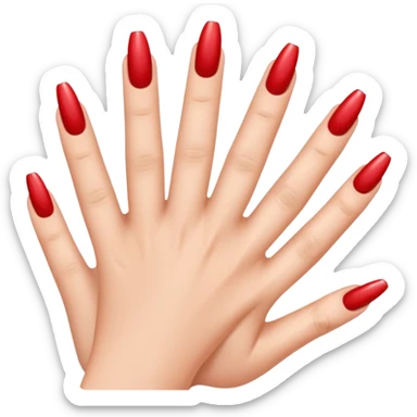 An emoji that has false nails sticker