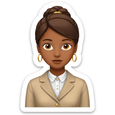 Mujer adolescente morena con ropa super elegante sticker