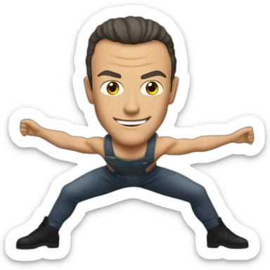 JEAN CLAUDE VAN DAMME in the splits sticker