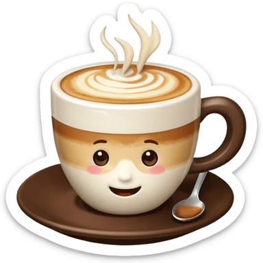 latte coffee cup sticker