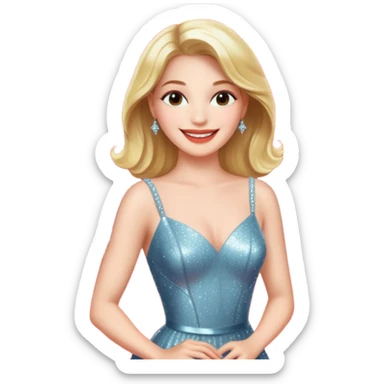 Charming, magnetic, center of attention without even trying. woman superstar in the spotlight on the red carpet
more dinamic emoji  sticker
