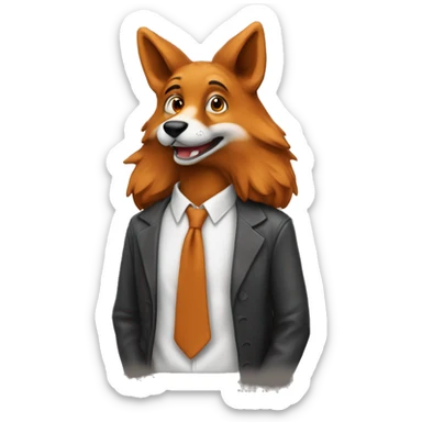renard étudiant sticker