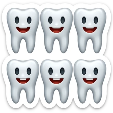 Teeth with clip sticker