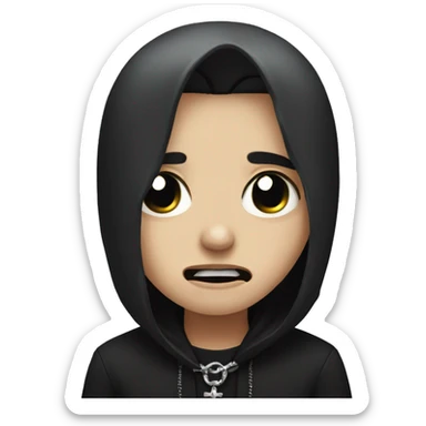 Goth crying sticker