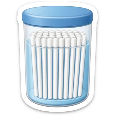 Fully packed container with Cotton swabs sticker
