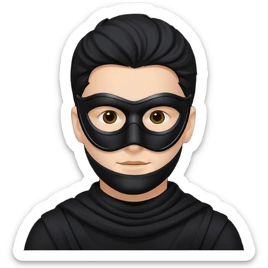 a man with a black mask  sticker