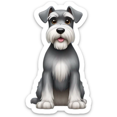 Full body schnauzer sticker