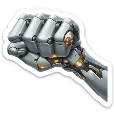 Cyborg arm only flexing bicep and shoulder sticker