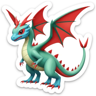 Gyradaos-Salamence-Amaura-Flygon-hybrid-fusion, full body  sticker