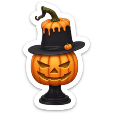 Halloween jack o lantern cake sticker