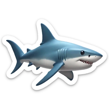 shark with butterfly wings sticker