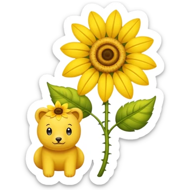 Chupeta amarela com um girassol  sticker