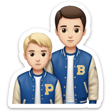 Create me an image of bob and pony boy from the outsiders sticker