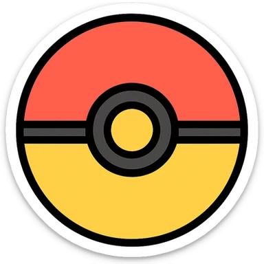 Poké Ball icon, modern clean style, simple bold, suitable for app or web use sticker