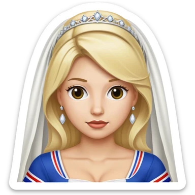 A blond bride who is a major buffalo bills fan sticker