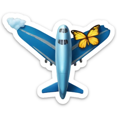 Airplane with Butterfly wings sticker