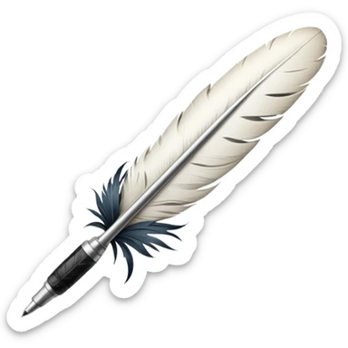 Old feather ink pen ￼ sticker
