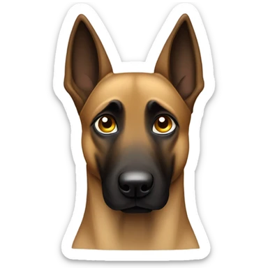 Belgian Malinois with tears sticker