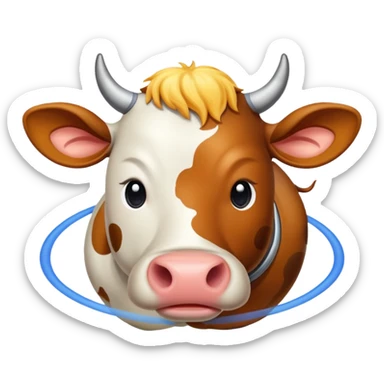  A cow that is mixed with Saturn
 sticker