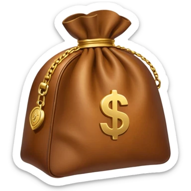 a moneybag with a handshake sign to symbolize a donation sticker