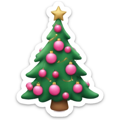 Árvore de Natal rosa (coquette) sticker