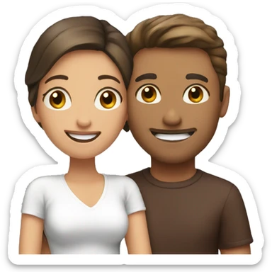 couple enjoying a moment sticker