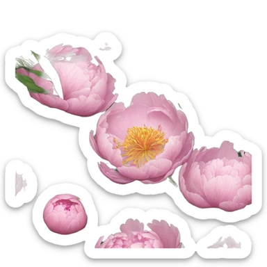 common herbaceous peony sticker