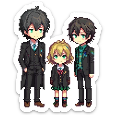 emoji combining Hiro, Miyamura, and Kanata Asai sticker